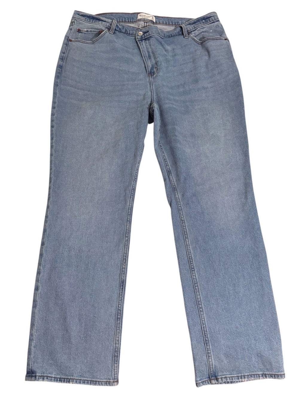 Abercrombie & Fitch Size 35/20R 90s Slim Straight Ultra High Rise Jeans Relaxed